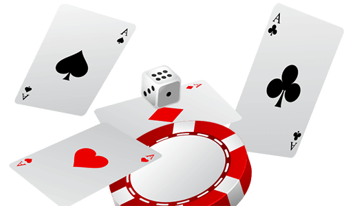 4 Aces, a Video Poker dice and casino chips