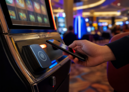 cashless casino gaming editorial illustration