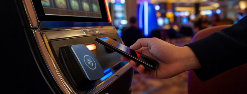 cashless casino gaming editorial illustration