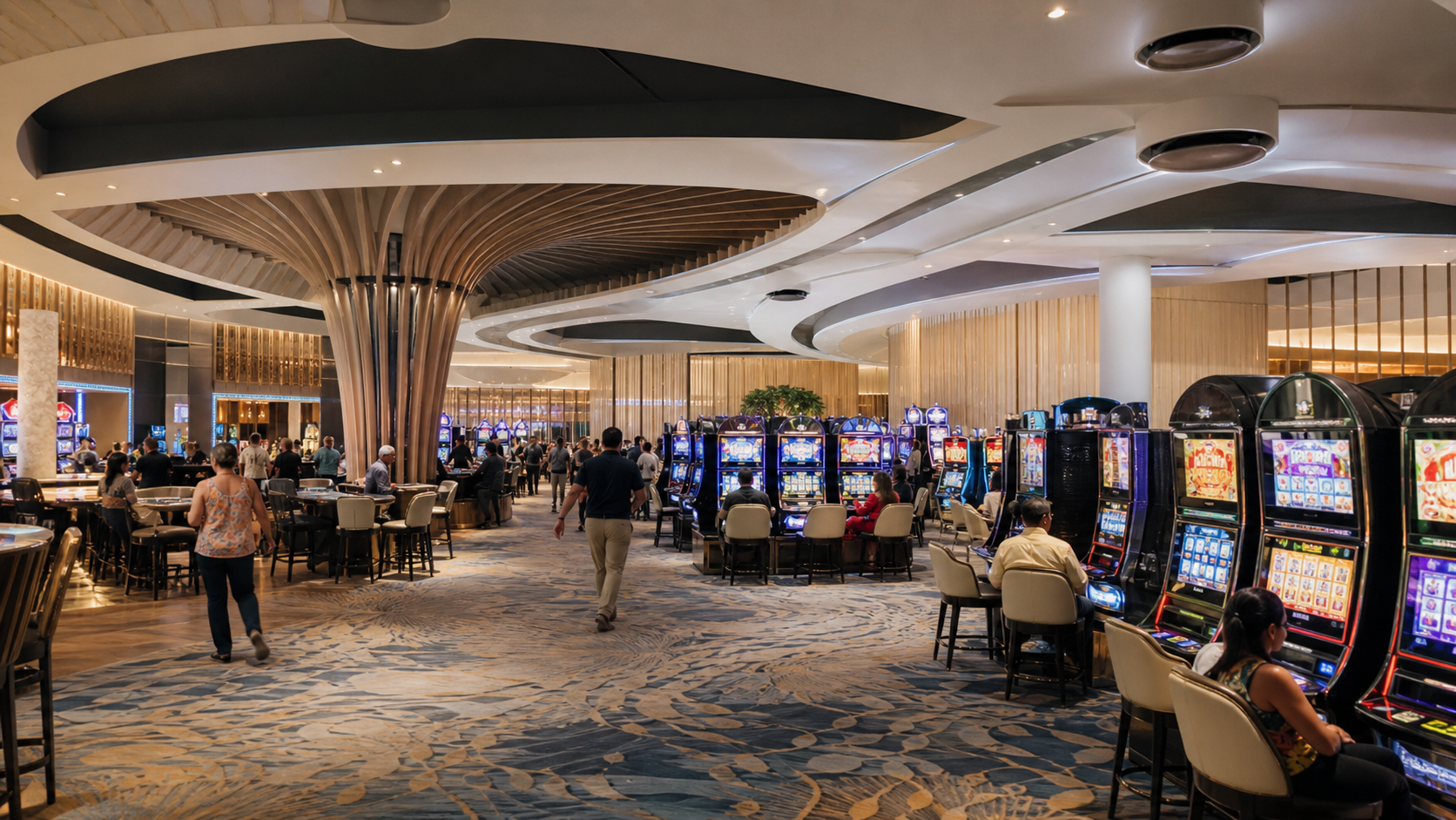 Clean-air gaming room in an unbranded Florida casino resort