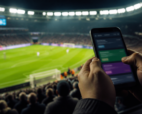 Unbranded sportsbook marketing and football season scene