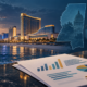 Editorial illustration of Mississippi casino revenue, a state gaming commission report, and a Gulf Coast casino