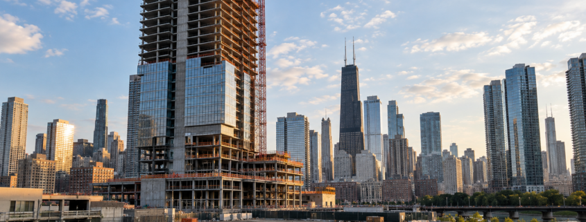 Editorial illustration for Bally’s Chicago Casino Project: Stalled Hotel Worksite Signals Uncertainty