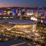 Editorial illustration for Las Vegas NBA Arena Bid: New Proposal Adds Momentum to Sports and Entertainment Plans