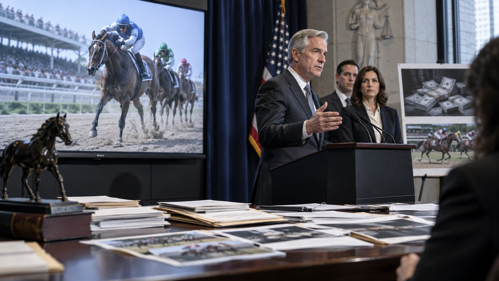 Editorial illustration for US Casino Racetrack Sanctions: Treasury Action Puts Cross-Border Betting in Focus